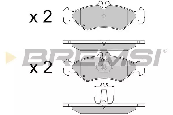 Комплект тормозных колодок BREMSI BP2688 (21621, 21622, SPA688)