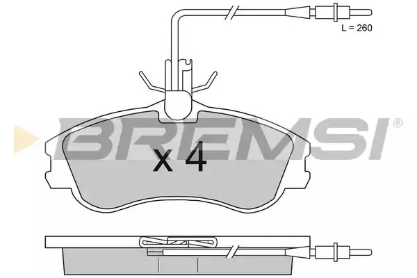 Комплект тормозных колодок BREMSI BP2711 (23124, 23125, SPA711)