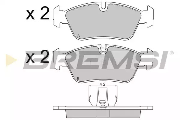 Комплект тормозных колодок BREMSI BP2745 (21912, 21913, 21914, 21924, 21925, SPA745)