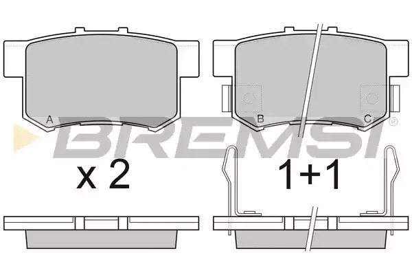 Комплект тормозных колодок BREMSI BP2750 (23652, 23653, SPA750)