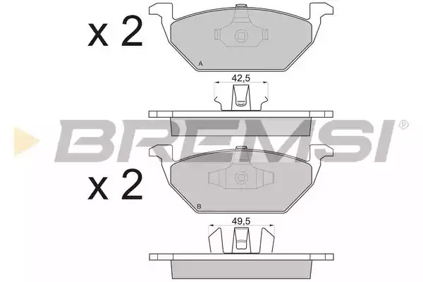 Комплект тормозных колодок BREMSI BP2835 (23130, 23131, SPA835)