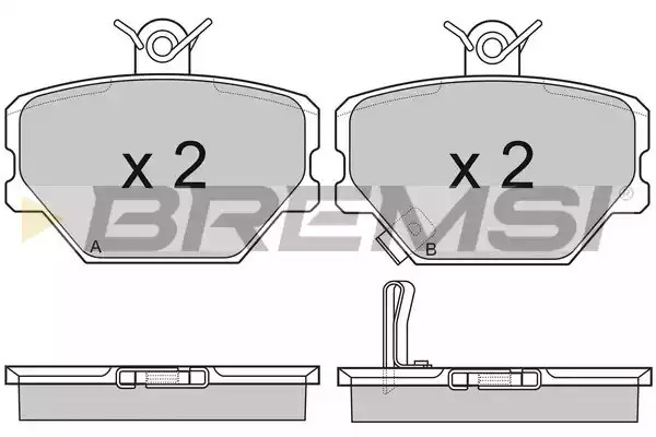 Комплект тормозных колодок BREMSI BP2881 (21998, 21999, 23001, 23002, SPA881)