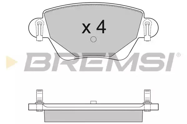 Комплект тормозных колодок BREMSI BP2927 (23557, SPA927)