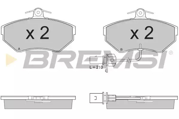 Комплект тормозных колодок BREMSI BP2935 (23393, SPA935)