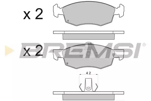 Комплект тормозных колодок BREMSI BP2951 (23842, SPA951)