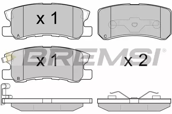 Комплект тормозных колодок BREMSI BP2965 (23582, 23583, SPA965)