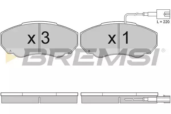 Комплект тормозных колодок BREMSI BP2997 (23917, 23918, SPA997)