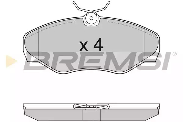 Комплект тормозных колодок BREMSI BP3012 (23099, SPB012)