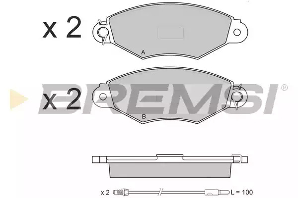 Комплект тормозных колодок BREMSI BP3019 (21980, 21981, SPB019)