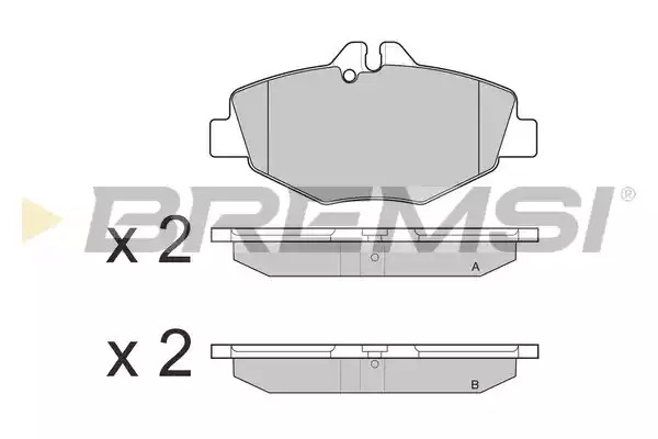 Комплект тормозных колодок BREMSI BP3020 (23743, 23744, SPB020)