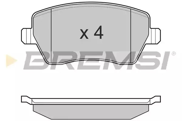 Комплект тормозных колодок BREMSI BP3026 (23973, SPB026)