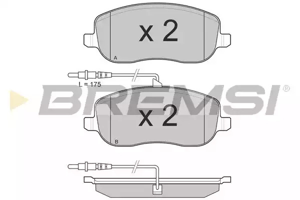 Комплект тормозных колодок BREMSI BP3028 (20261, 20267, SPB028)