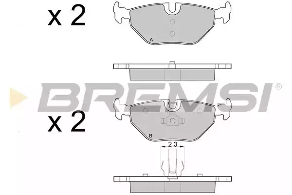 Комплект тормозных колодок BREMSI BP3051 (21933, 21934, 21935, SPB051)