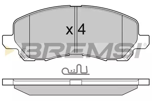 Комплект тормозных колодок BREMSI BP3080 (23584, SPB080)