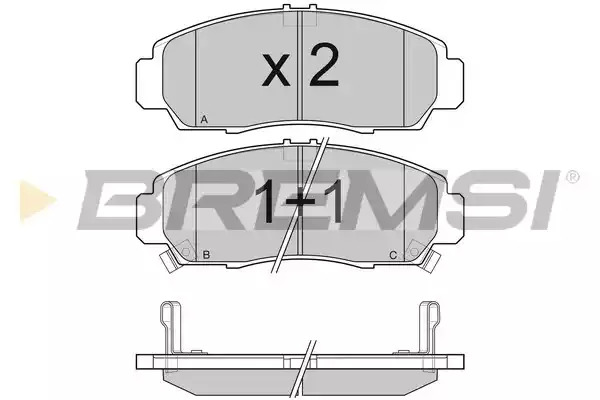 Комплект тормозных колодок BREMSI BP3083 (24053, 24054, 24055, SPB083)