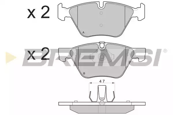 Комплект тормозных колодок BREMSI BP3108 (23794, 23968, SPB108)