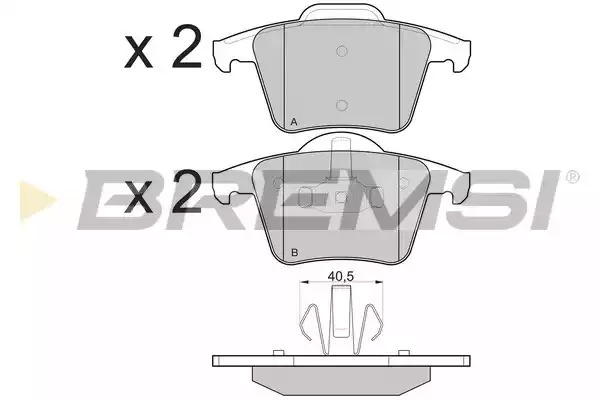 Комплект тормозных колодок BREMSI BP3110 (24011, 24012, SPB110)