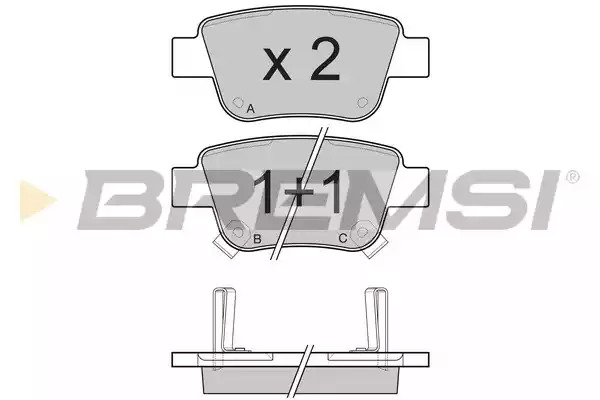 Комплект тормозных колодок BREMSI BP3112 (23620, 23621, 23622, SPB112)