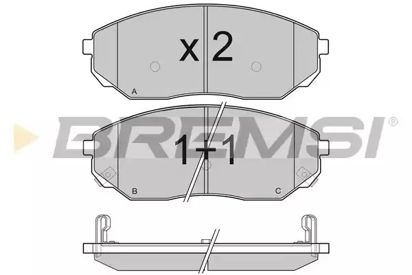 Комплект тормозных колодок BREMSI BP3116 (24092, SPB116)