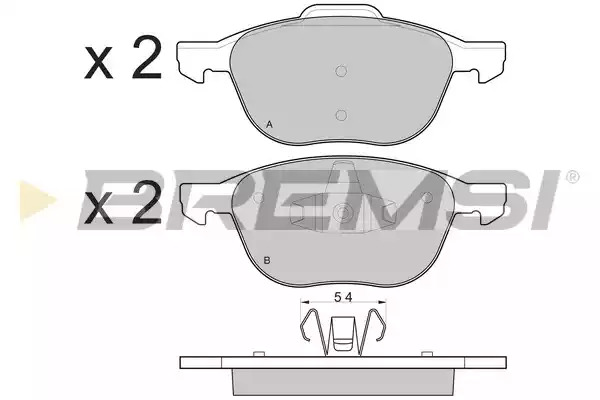 Комплект тормозных колодок BREMSI BP3133 (23723, 23724, SPB133)