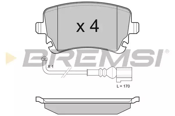 Комплект тормозных колодок BREMSI BP3140 (23326, SPB140)