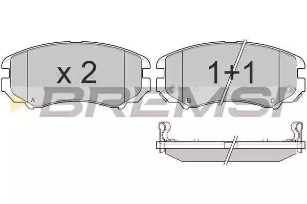 Комплект тормозных колодок BREMSI BP3146 (23891, 23892, 23893, SPB146)