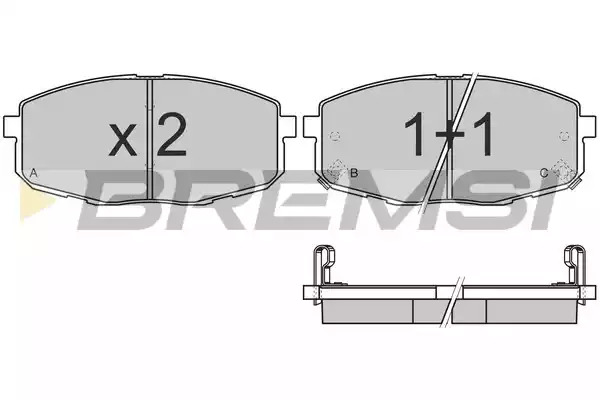 Комплект тормозных колодок BREMSI BP3147 (23966, 23987, 23988, SPB147)