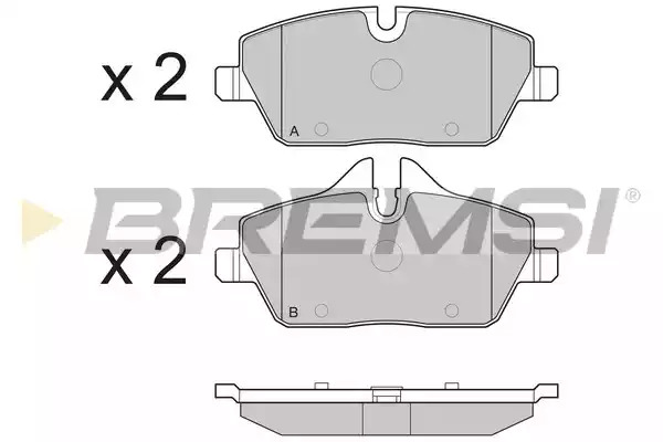 Комплект тормозных колодок BREMSI BP3195 (23915, 23916, SPB195)