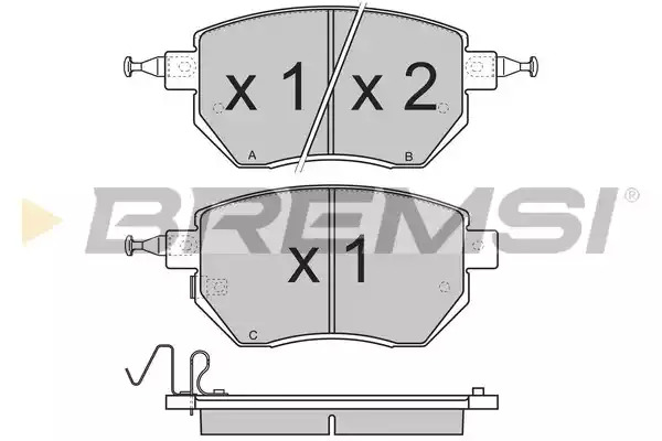 Комплект тормозных колодок BREMSI BP3210 (23834, 24056, 24057, SPB210)