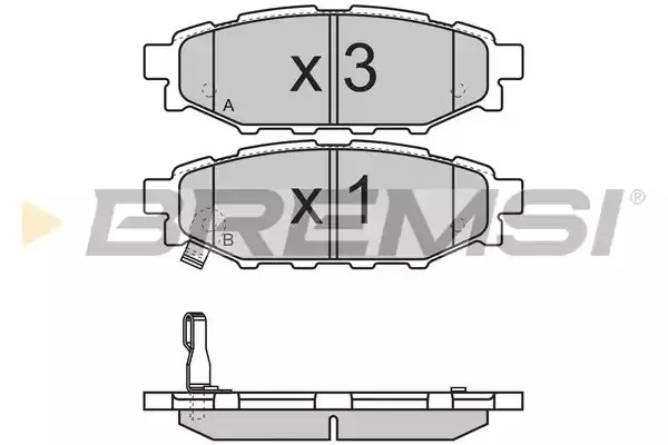 Комплект тормозных колодок BREMSI BP3218 (24271, 24272, SPB218)