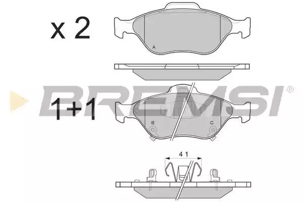 Комплект тормозных колодок BREMSI BP3255 (24022, 24023, SPB255)