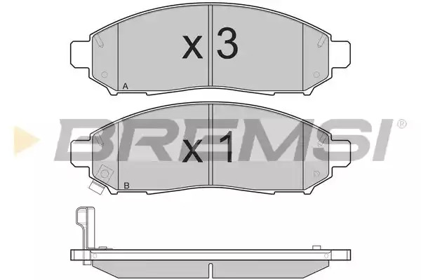 Комплект тормозных колодок BREMSI BP3256 (24227, 24228, SPB256)