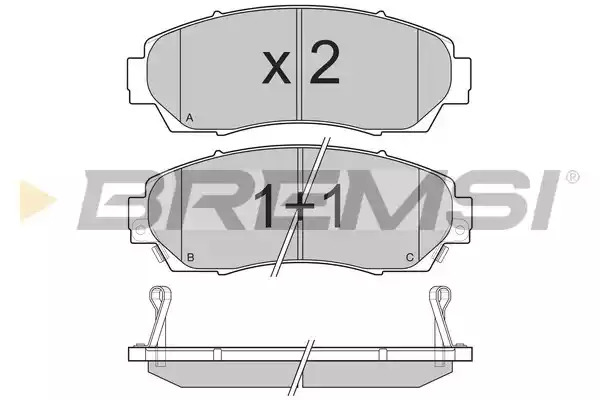Комплект тормозных колодок BREMSI BP3258 (24342, SPB258)
