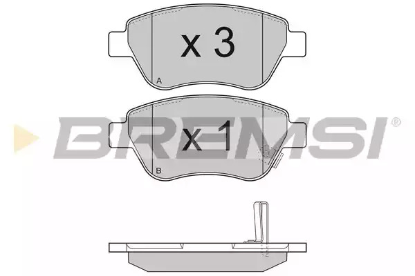 Комплект тормозных колодок BREMSI BP3294 (23705, 23707, 23982, 24288, SPB294)