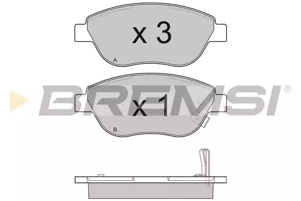 Комплект тормозных колодок BREMSI BP3295 (23708, 23710, 23981, SPB295)