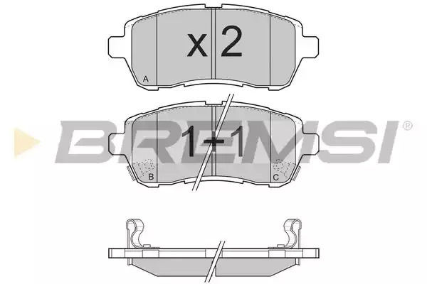 Комплект тормозных колодок BREMSI BP3316 (24283, 24284, SPB316)