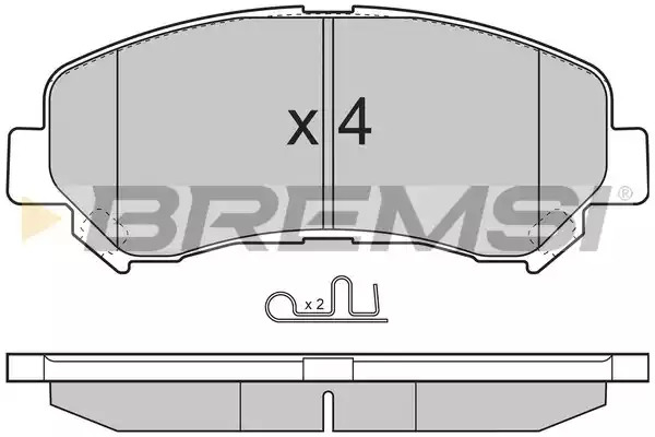 Комплект тормозных колодок BREMSI BP3321 (24632, SPB321)