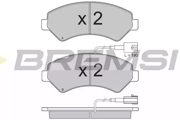 Комплект тормозных колодок BREMSI BP3323 (24466, 24467, SPB323)