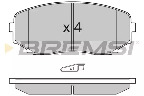 Комплект тормозных колодок BREMSI BP3332 (24544, SPB332)