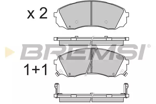 Комплект тормозных колодок BREMSI BP3336 (24597, 24598, 24609, SPB336)