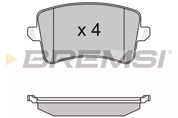 Комплект тормозных колодок BREMSI BP3349 (24606, SPB349)