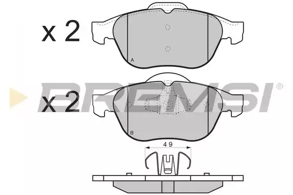 Комплект тормозных колодок BREMSI BP3356 (23245, 24536, SPB356)