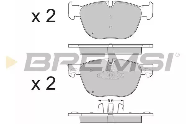 Комплект тормозных колодок BREMSI BP3371 (24170, 24171, SPB371)