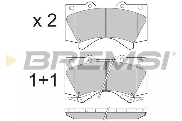 Комплект тормозных колодок BREMSI BP3381 (24386, 24394, 24395, SPB381)