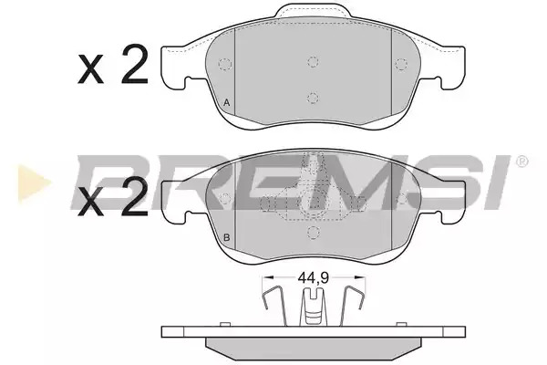 Комплект тормозных колодок BREMSI BP3392 (24538, 24914, SPB392)