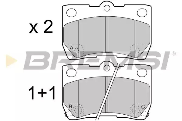 Комплект тормозных колодок BREMSI BP3420 (24323, 24324, 24325, SPB420)