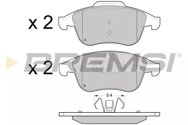 Комплект тормозных колодок BREMSI BP3430 (24709, 24710, SPB430)