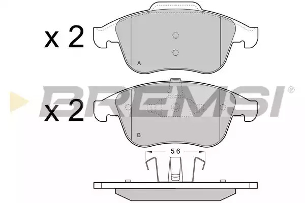 Комплект тормозных колодок BREMSI BP3431 (24709, 24870, SPB431)