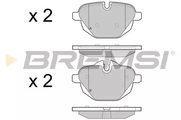 Комплект тормозных колодок BREMSI BP3449 (24561, 24562, SPB449)