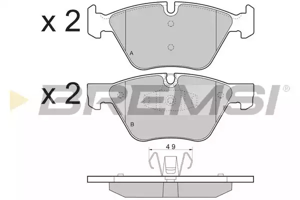 Комплект тормозных колодок BREMSI BP3479 (23794, 24096, SPB479)